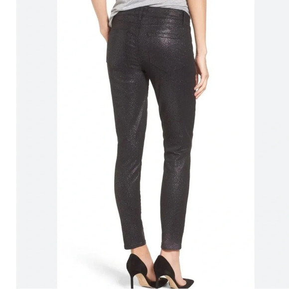 PAIGE Transcend Verdugo Ankle Skinny Jeans Shimmer  Coating - Picture 2 of 16
